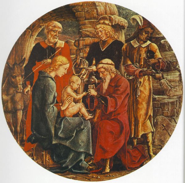 Adoration of the Magi (from the predella of the Roverella Polyptych) 1474