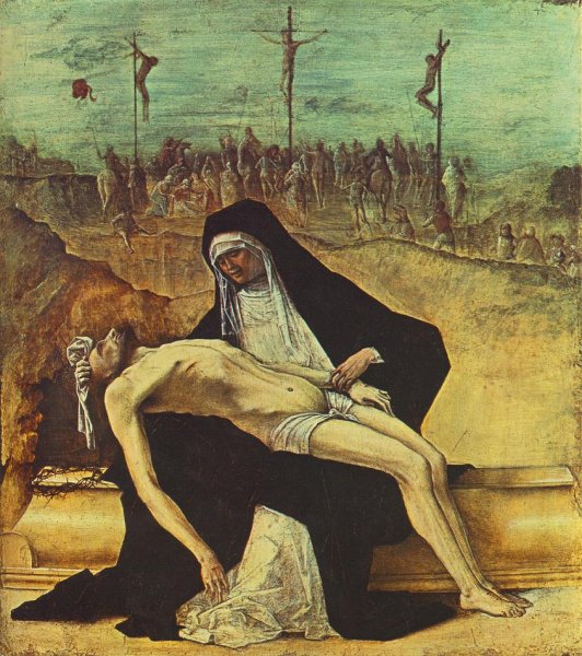 Predella of Stories of Christ- 2. Pieta 1482