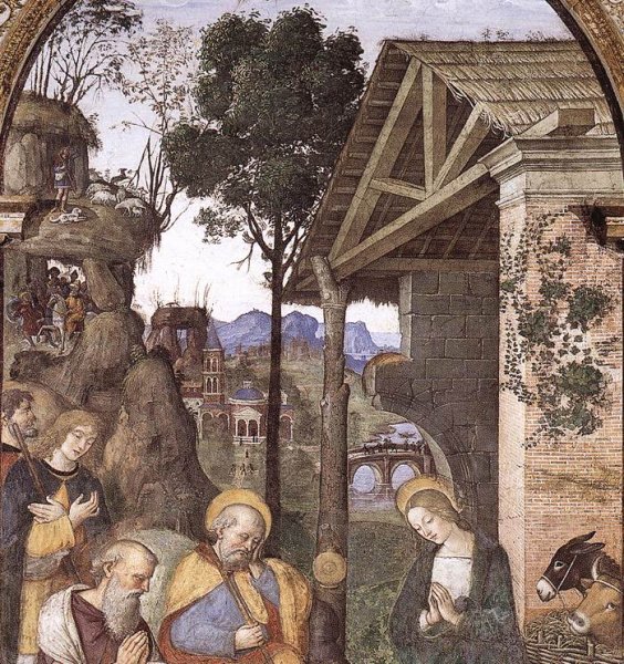 Adoration of the Christ Child (detail) c. 1490