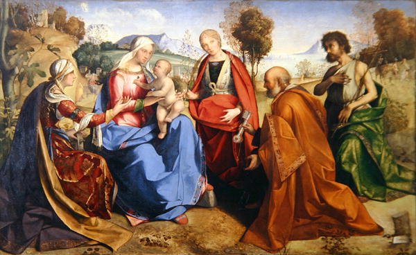 The Marriage of St. Catherine, with St. Rosa, St. Peter and St. John the Baptist, 1506