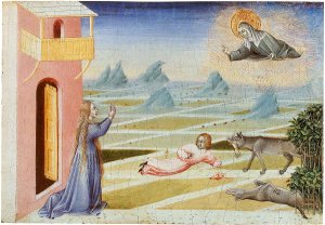 Saint Clare of Assisi Saving a Child from a Wolf