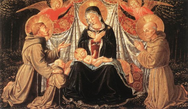 Madonna and Child with Sts Francis and Bernardine, and Fra Jacopo c. 1452