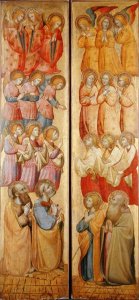 Left panel- St. Peter and St. Paul with Angels; Right panel- St. James and St. Andrew with Angels, c.1400