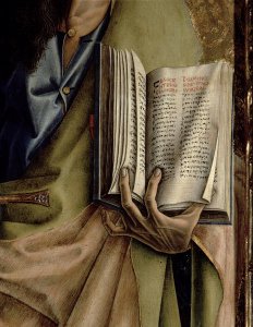 St. Paul, detail of the Book of Epistles, from the Sant'Emidio polyptych, 1473