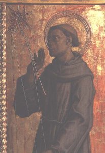 St. Francis, detail from the San Silvestro polyptych, 1468