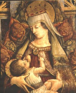 Madonna Suckling her Child (detail)