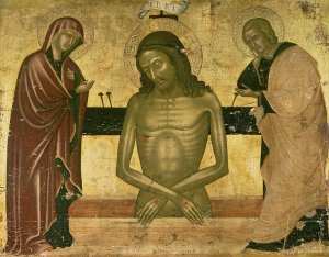 Christ Crucified with Mary and Joseph