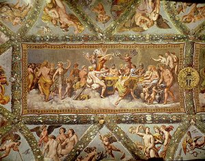 The Banquet of the Gods, ceiling painting of the Courtship and Marriage of Cupid and Psyche