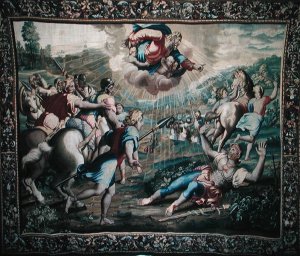 The Conversion of St. Paul, from a series depicting the Acts of the Apostles, woven at the Beauvais Workshop under the direction of Philippe Behagle 1641-1705 1695-98