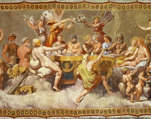 The Banquet of the Gods, ceiling painting of the Courtship and Marriage of Cupid and Psyche 2