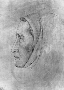 Head of a monk, from the The Vallardi Album 2