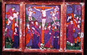 Triptych depicting the Crucifixion, Limousin