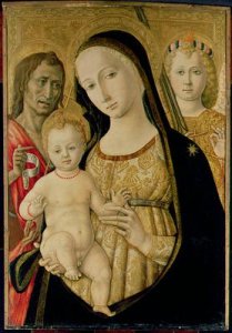 Madonna and Child with St John the Baptist and St Michael the Archangel 1485-95