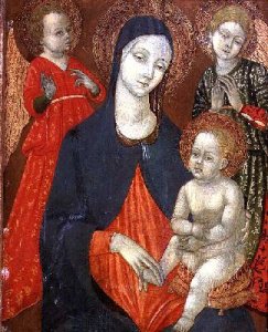 Madonna and Child with two Angels