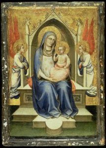 Madonna Enthroned between Two Adoring Angels