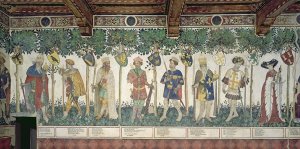 The Nine Worthies and the Nine Worthy Women detail of Julius Caesar Joshua King David Judas Maccabeus King Arthur Charlemagne Godfrey de Bouillon and Delphine