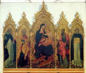 Madonna and Child with SS Dominic Peter Paul and Thomas Aquinas altarpiece