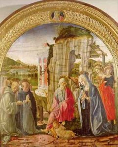 Adoration of the Child by St Ambrose and St Bernard