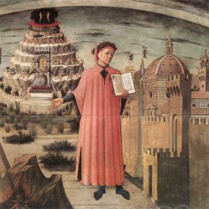 Dante Illuminating Florence With His Poem (detail)