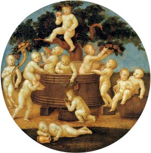 Putti with a Wine Press