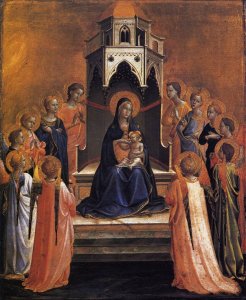 Virgin and Child Enthroned with Twelve Angels 1430