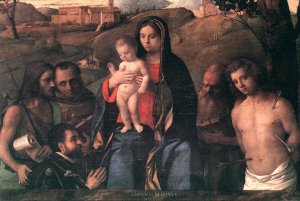 Madonna and Child with Four Saints and Donator 1507