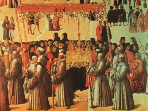 Procession in the Piazza di San Marco (detail) 1496