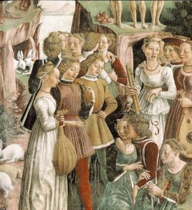 Allegory of April- Triumph of Venus (detail 5) 1470