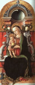 Madonna and Child Enthroned with a Donor 1470