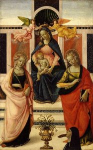 Virgin and Child Enthroned between St Ursula and St Catherine 1480s