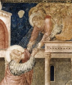 Scenes from the Life of St John the Evangelist- 3. Ascension of the Evangelist (detail) 1320