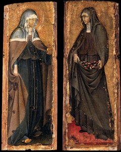 Sts Clare and Elizabeth of Hungary c. 1445