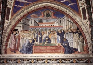 Funeral of St Augustine (scene 17, south wall) 1464-65