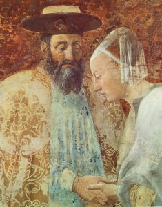 Meeting of Solomon and the Queen of Sheba (detail-1) c. 1452