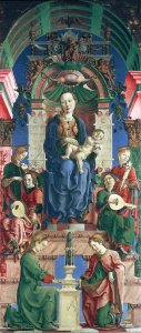 Madonna with the Child Enthroned (panel from the Roverella Polyptych) 1474