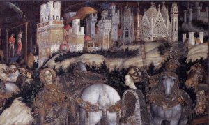 Saint George and the Princess of Trebizond (detail-2) 1436-38