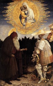 Apparition of the Virgin to Sts Anthony Abbot and George 1445