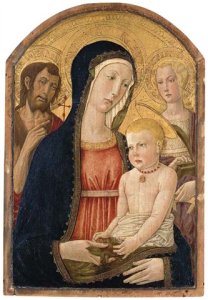 The Madonna and Child with a pomegranate with Saint John the Baptist and Saint Catherine of Alexandria