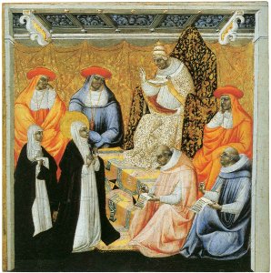 Saint Catherine Dictating Her Dialogues to Raymond of Capua