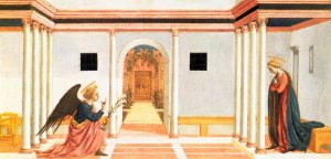 Annunciation (predella 3) c. 1445